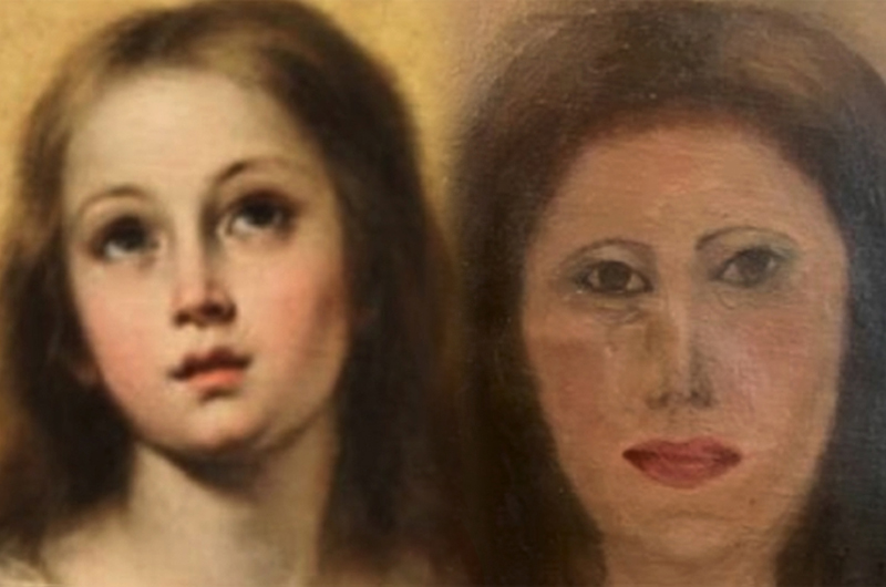 España: Hombre intenta restaurar un cuadro de la ‘Inmaculada’ de Murillo ¡Y este es el resultado!