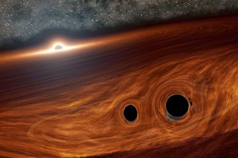 Por primera vez, captan luz en medio de las colisiones de un agujero negro