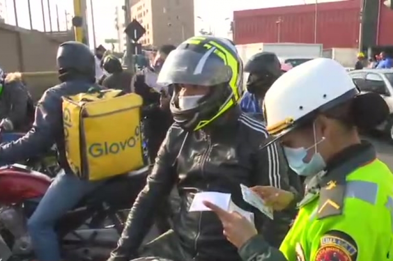 Realizan operativo contra el servicio de taxi en motocicletas y delivery