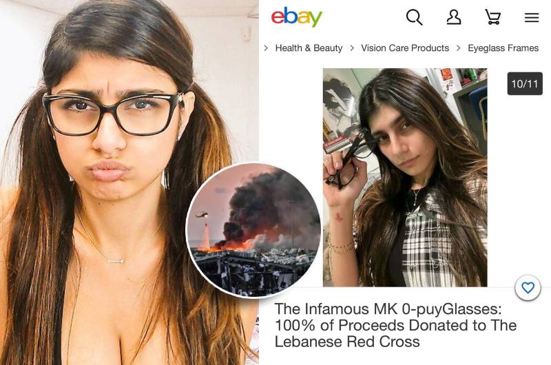 Mia Khalifa subasta los lentes que la hicieron ‘famosa’ por las víctimas de Beirut
