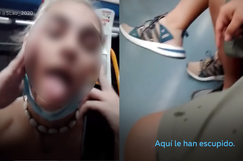 Adolescentes se quitan la mascarilla y escupen a pareja latinoamericana en el metro de Madrid