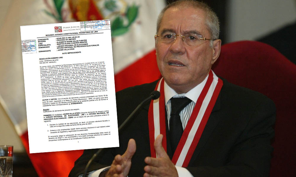 Poder Judicial declara improcedente demanda de Javier Villa Stein para ...