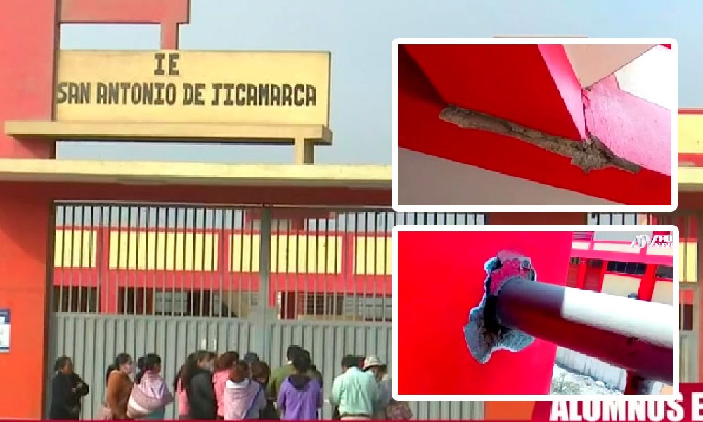 Jicamarca: Colegio se cae a pedazos tras funcionar pocos meses