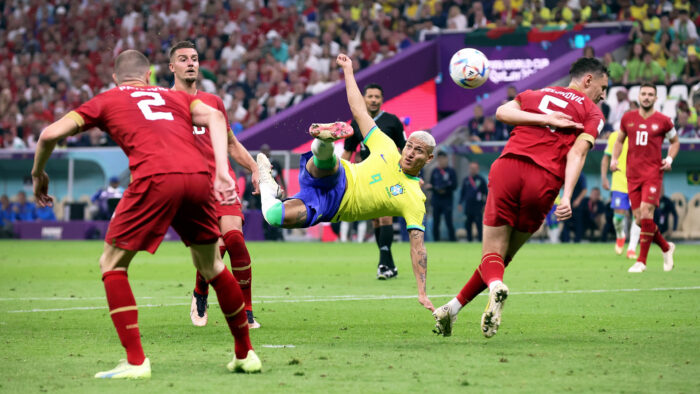 El gol de Richarlison a Serbia, elegido como el mejor de la Copa Mundial Catar 2022